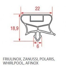 Gaskets for refrigerators POLARIS WHIRLPOOL AFINOX FRIULINOX