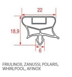 Les joints pour réfrigérateurs FRIULINOZ ZANUSSI POLARIS bain à REMOUS AFINOX