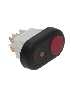 Placa de pulsadores 2 Botones Negro-Rojo 16A 250V